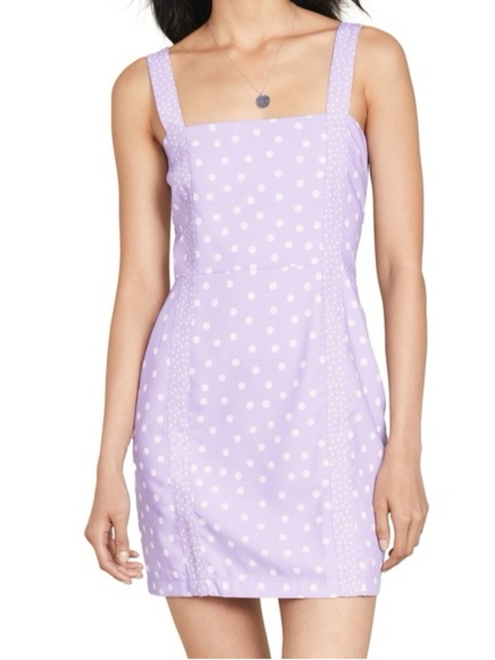 SOLID & STRIPED Lavender Polka Dot Mini Dress